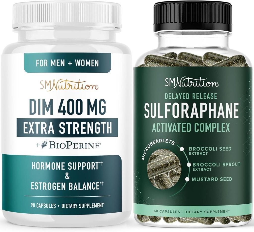 Sulforaphane Complex & 400mg DIM supplement til forbedret østrogen balance for kvinder