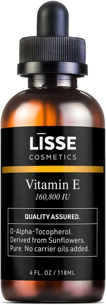 Lisse Pure Concentrated Vitamin E Oil - 160,800 IE - Ingen carrier olies tilføjet - D- Alpha- Tocopherol