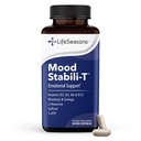 LifeSeasons - Mood Stabili- T - Positive Mood Booster - Forbedret Calmness and Happiness - Afslappet og afbalanceret sind - Indeholder Rhodiola, Ginkgo Biloba, og vitamin D3 - (60 kapsler)