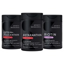 Sports Research Biotin (B7) 10,000mcg + Lutein + Zeaxanthin (20mg) + Astaxanthin Supplement fra Algae (6mg) - All Vegan Measures 124; 120 Softgels Hver measures 124; All Made with Coconut Oil for Better Absorption