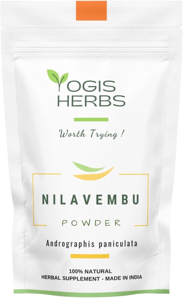 YOGIS HERBS Nilavemhu Powder - Andrographis Paniculata - 1 Lb Fresh & Pure 1 Pound (Pack of 1) Dark Green