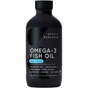 Sport Research ® Omega-3 Fish Oil 4685mg - Sourced from Wild Caught Alaska Pollock - Natural Lemon Flavor, MSC Certified Sustainable - 8oz (48 Servere)