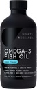 Sport Research ® Omega-3 Fish Oil 4685mg - Sourced from Wild Caught Alaska Pollock - Natural Lemon Flavor, MSC Certified Sustainable - 8oz (48 Servere)