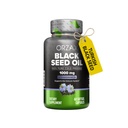 ORZAX 1000 mg Black Seed Oil Organic Cold Pressed Capsules med 20 mg Thymoquinon til immunstøtte, godt hår, hud og joints (60 bløde gelkapsler)
