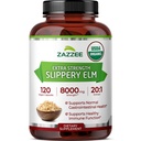 Zazzee USDA Organic Slippery Elm Bark 20: 1 Extract, 8000 mg Strength, 120 Vegan Capsules, 4 Måned Supply, Standardized, Concentrated 20X Extract, 100% Vegetar, All- Natural, Non- GMO, Made in the USA