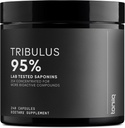 Tribulus Terrestris til mænd - Ultra High Potency 25: 1 Uddrag med 95% saponiner - 1300mg Pure & Concentrated Formel - Third- Party Lab Testet for renhed & kvalitet - 240 kapsler