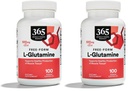 Whole Foods Market, L Glutamin 500Mg Veggie Caps, 100 Count (pakke med 2)
