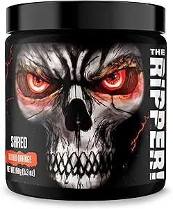 JNX SPORTS The Ripper! Shredding Thermogen Fat Burner - Blood Orange 30 Servering ekskl. 124; Avanceret hurtig fungerende termogene pre- workout, Appetite Suppressant, ekstrem energi til mænd og kvinder