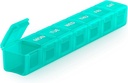 Sukuos Ekstra Stor Ugentlig Pill Organizer, 7 Dag Daglig Pill Box Case Gigt Friendly, Silkscreen Printed Medicine Container med klar låg til vitaminer, fiskeolier eller kosttilskud (Cyan)