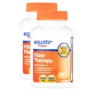 KP+ Equate Fiber Therapy Caplets with Methylcellulose 500 mg | 100 Caplets | Soluble Methylcellulose for Digestive Regularity | Gentle, Non-Stimulant Laxative | Pack of 2
