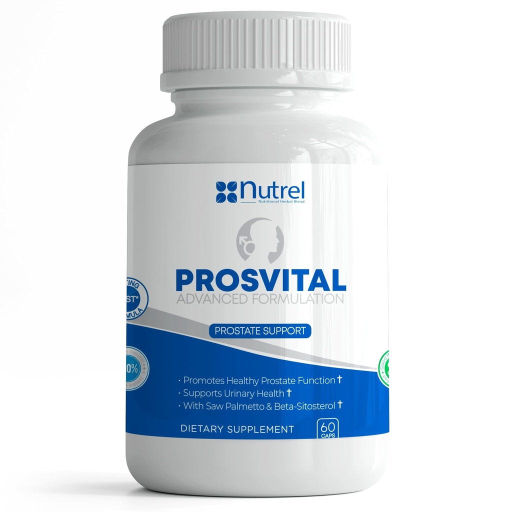 Generic Nutrel Prosvital, Prostate Supplement for Men, 60 Capsules, Saw Palmetto and Beta Sitosterol, Promote Prostate Wellness (Pack of 2)