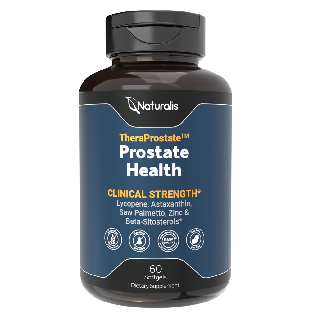 Naturalis TheraProstate™ Complex 60 Softgels | for Prostate & Urinary Flow | Comprehensive Prostate Support designed to help reduce nighttime bathroom trips and promote better sleep quality.*