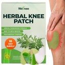 Wellnee Original Herbal Knee Patch - Wellkneplaster til Knee Support & Muscle Pain - Maksimal styrke til en midlertidig lindring - Klæbende varme Patches lavet med naturlige urter for wellness (10 stk)