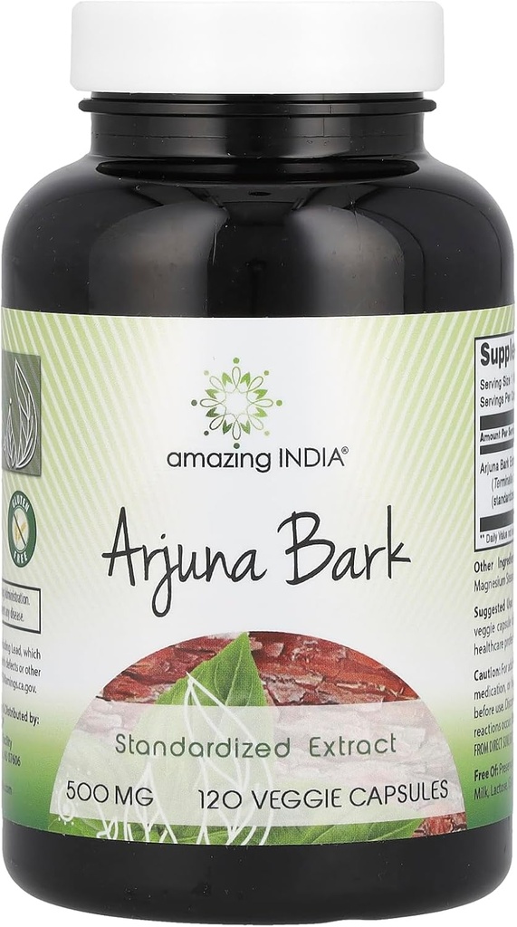Amazing India Arjuna Bark Extract Supplement: 124; 500 Mg