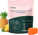Airboy Feminin Balance Gummies - Pineapple Gummies for Women PH - Vaginal Probiotika Gummy - immunforsvar, Vaginal Flora Balance - 60 Gummies