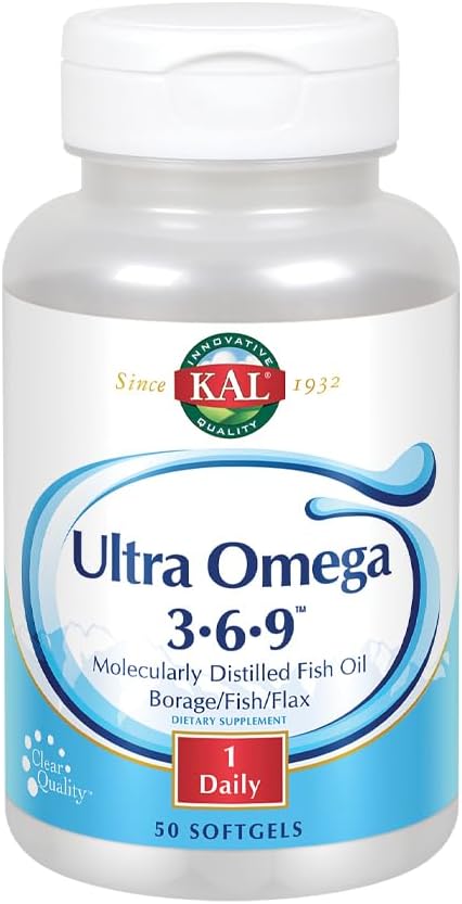 KAL 1200 Mg Ultra Omega 3- 6- 9 Softgels, 50 Greve