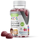 Viteey Kids Multivitamin Gummies med Probiotika - 8-1 Kids Vitaminer for immunforsvar støtte med C-vitamin, D3, B12, B6, Zink, Elderberry, Selenium - Vegetarisk - Chewable Tasty Berry Flavored