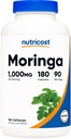 Nutricost Moringa Kapsler 500mg, 180 Kapsler (90 Servering) - Vegetariske Kapsler, Non- GMO, Gluten Free