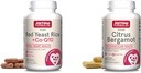 Jarrow Formulas Red Yeast Rice 1200 mg & Co- Q10 100 mg Per Servering - 120 Veggie Caps- 60 Servering & Heart Health- Vegan & Citrus Bergamot 500 mg- 60 Servering (Veggie Caps)