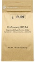 Pure Original Ingredients Unflavored Instantized BCAA (1lb) Powder, Forgrenet Chain Essential Aminosyrer, Supplement
