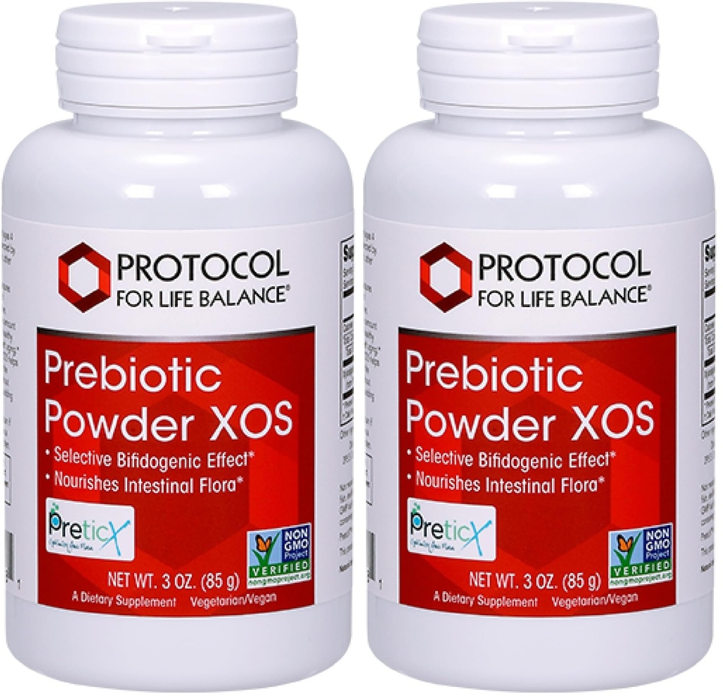 PROTOCOL FOR LIFE BALANCE Prebiotic Powder XOS - 1.55g per Serving - Intestinal Flora - Support GI Tract & Gut Health - Kosher & Non-GMO - 3 oz (Pack of 2)
