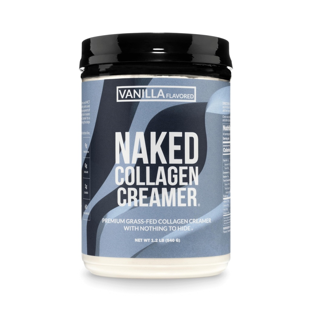 Nøgen Collagen Coffee Creamer - Vanilla Collagen Creamer til kaffe - Dairy- Free, Gluten- Free, GMO- Free - Support Hår, Hud og negle - 40 Servere