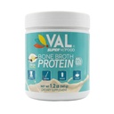 VAL Bone Broth Protein Powder - 22g Protein, 12g Collagen, MCT & Pea Protein - Gut, Hud & Fælles Support - Paleo Friendly, Gluten Free - Chicken Flavor, 16 Servere