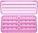Zoksi Månedlig Pill Organizer 1 gange om dagen, 30 Dag Pill Box Organizer, En Måned Pill Case for Travel, 31 Dag Daglig Medcine Container for Vitaminer, Supplement & Medicin (lilla)
