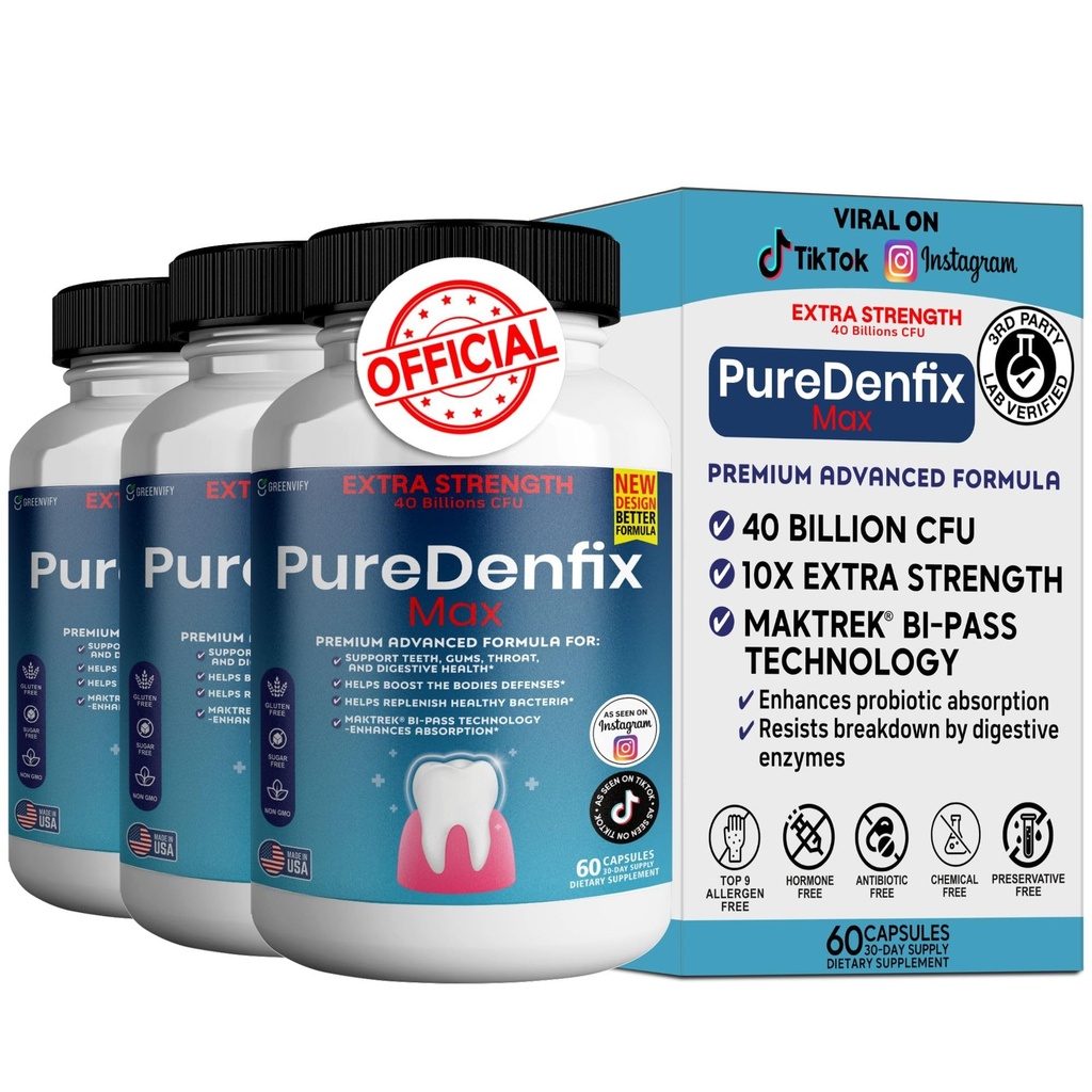 – Extra Strength Probiotic Supplement with 40 Billion CFU – Supports Teeth, Gums, Ear, Nose, Throat & Digestive Health – 60 Capsules (3)