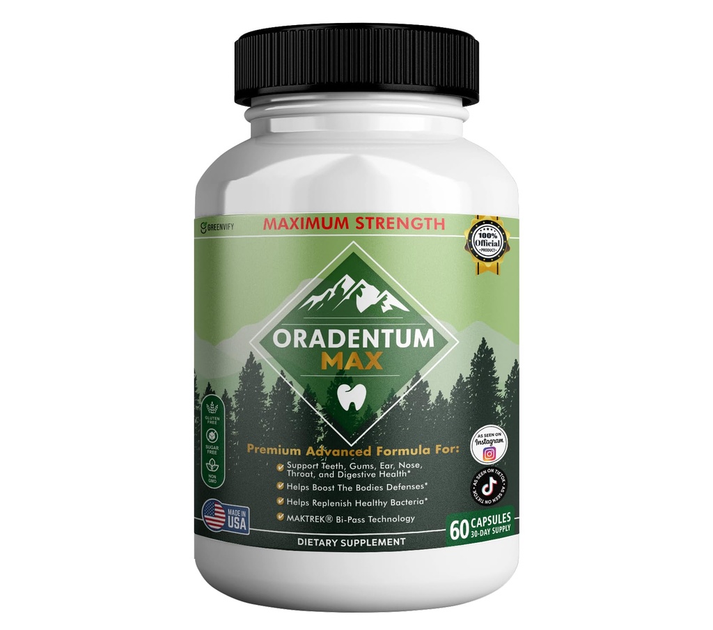 Oradentum Max Probiotic Supplement, 40 Billion CFU, 60 Capsules, 30 Day Supply (1)