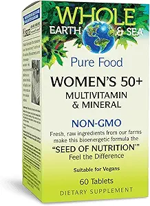 Naturlige faktorer hele Jorden & Hav kvinders 50 + Multivitamin & Mineral, 1 Servering Indeholder Ernæring svarende til ½ LB af Veggies, 60 tabletter
