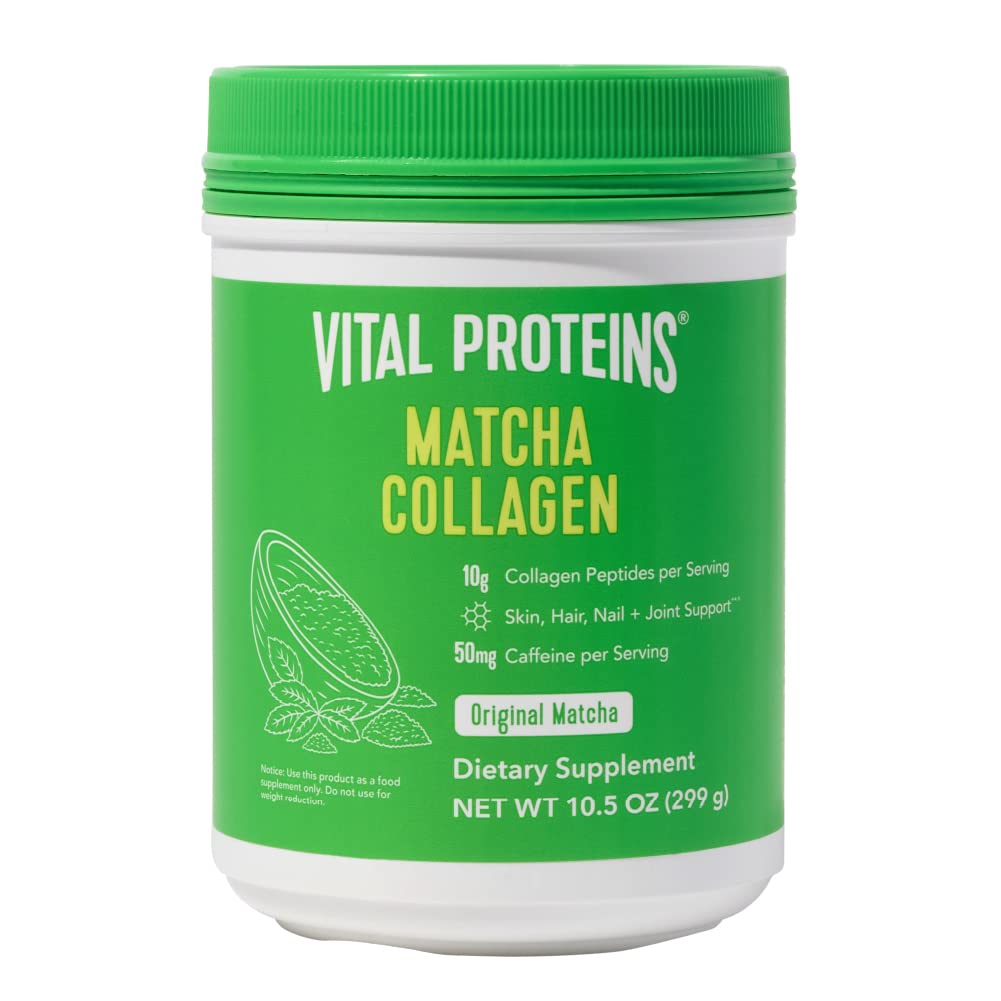 Vital Proteins Matcha Collagen Peptider Powder Supplement, Matcha Green Tea Powder, 10,5 oz, Original smag