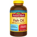 Nature Made Burp Mindre Fish Oil Omega 3 Kosttilskud, 1000mg Softgels, Omega 3 Fish Oil Kosttilskud til sund hjertestøtte, 320 Softgels, 160 Day Supply