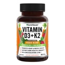 FarmHaven Vitamin D3 K2 kapsler - 5000 IE D3 og 100 mcg K2 - Cholecalciferol MK7 med Veggie Fruit Blend - Vitamin D K2 supplement til immunsystemet og hjertesygdomme - Vegetarisk, non- GMO, 90 Caps