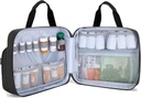 Trunab Pill Flaske Organizer Medicine Carriing Bag Safe Medication Travel Bag til reception, Vitaminer, Medicinske Kosttilskud Opbevaring (Kun Bag)