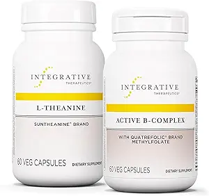 Integrativ terapi Bundle med aktiv B- Complex, 60 kapsler & L- Theanin, 60 kapsler - Active B- Complex til at understøtte energi Metabolisme med 8 B- Vitaminer * - L- Theanine til at støtte en afslappet stat *