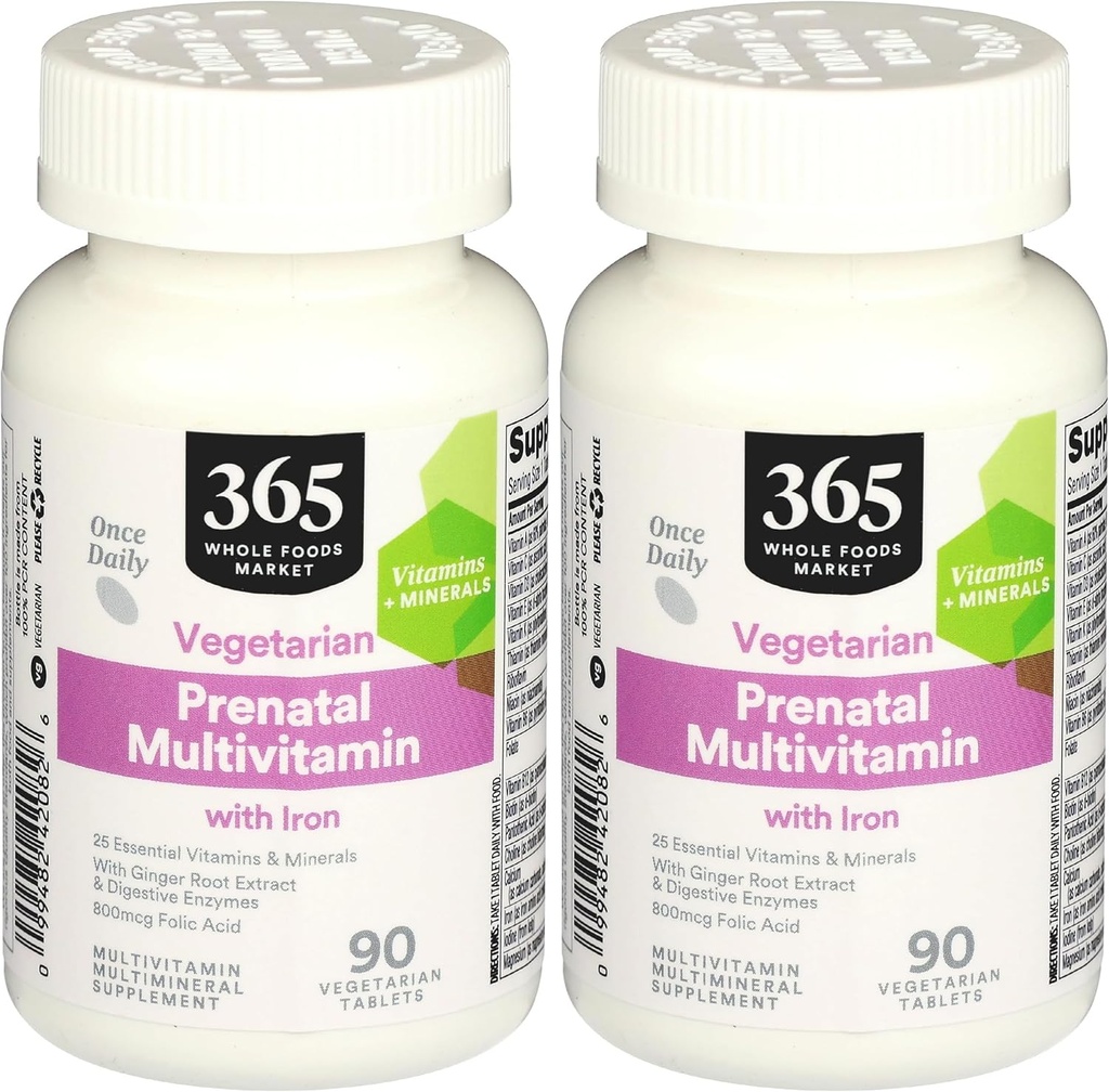 365 af Whole Foods Market, Multi Prenatal One Daily, 90 tabletter (pakke med 2)