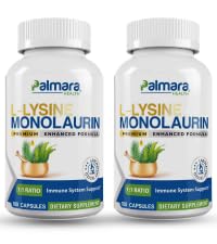 Palmara Health L- Lysin + Monolaurin 600 mg 1: 1 Ratio (2)