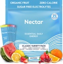 Nectar Energy Booster - Organic Coffein, B12 & Electrolytes - Sukker Free & Zero Calorie - Sund kaffe, Energidrik & Soda Alternativ - Hydration & Energy Supplement (Variety 18 Powder Packets)