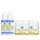 Cellfood Skin & Cellular Repair Bundle 2 Pack – Oxygen Boost Liquid Supplement + Oxygen Gel – Internal & Topical Oxygen Support for Skin Hydration & Wellness