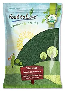 Food to Live Organic Spirulina Powder, 8 Pounds - Non- GMO, Kosher, Raw Blue- Green Algae, Vegan Superfood, Bulk, Non- bestrålet, Pure Vegan Green Protein, Rig i vitaminer og mineraler, Great for drikkevarer