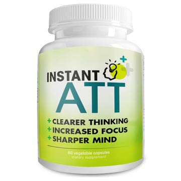 InstantATT - 7-in-1 Caffeine Free Nootropic All-Natural Brain, Focus, Memory Supplement (60 Capsules)