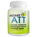 InstantATT - 7-in-1 Caffeine Free Nootropic All-Natural Brain, Focus, Memory Supplement (60 Capsules)