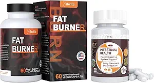 Fat brænder for mænd Kvinder & Gut sundhed rense Detox kapsler, Appetite suppressant, Metabolisme, Belly Fat brænder, Intestinal Rense