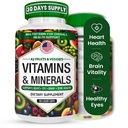 Multivitaminer / mineraler Kapsler med zink og Premium 42 Frugter og Veggies Blend til immunstøtte Daglig Multivitamin Kapsel Antioxidant supplement til Immunitetssystem 60 Kapsler