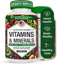 Multivitamins/Minerals Capsules with Zinc and Premium 42 Fruits and Veggies Blend for Immune Support Daily Multivitamin Capsule Antioxidant Supplement for Immunity System 60 Capsules