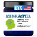 Grundlæggende Vigor Migrastil Lindrende Neck & Shoulder Cream - Fast- Fungerende & kraftfuld - Non-Greasy Topical Cream (4 oz.) Fremstillet i USA