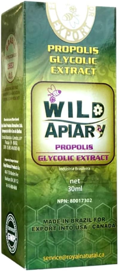 Brasiliansk Green Propolis Flydende Glycolic (Non- Alkoholic) Extract 30ml (1 flaske)