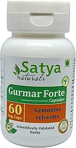 Gurmar Forte Capsules 500 mg. 60 Veg. Capsule Measures 124; Gudmar (Gymnema Sylvestre) Uddrag Kapsler til mænd og kvinder Measures 124; Ayurvedic Herbal Supplement / Remedies Measures 124; 10: 1 Forte (1 flaske med 60 Kapsler)