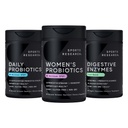 Sports Research All Vegan: Daglig Probiotik med Prebiotika (60 milliarder CFU), fordøjelsesenzymer med Probiotika & Ginger (Plant Based) & Kvindeprobiotika med Prebiotika (65 milliarder CFU)